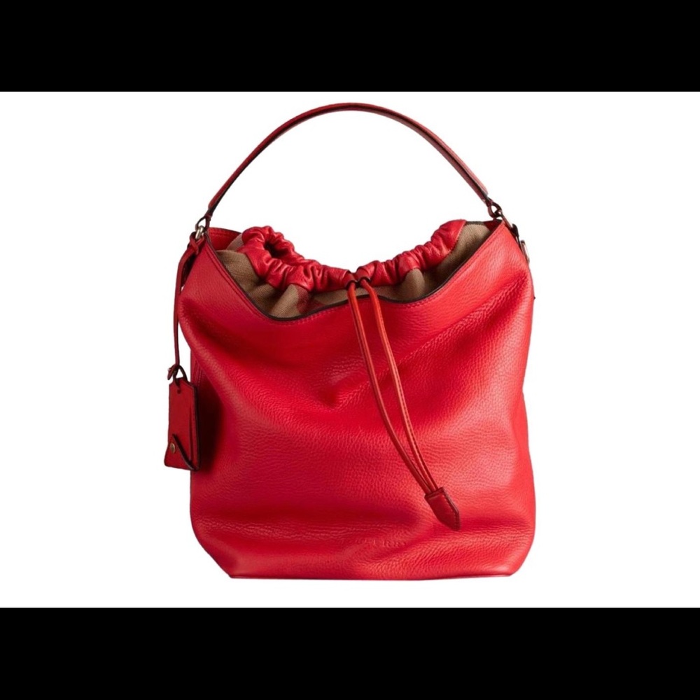 Brit Ashby Burberry Hobo Pebbled Leather Bag